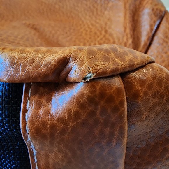 Miche MISTY Demi Chestnut Brown and Navy Blue Canvas Shell Cover Purse Bag Cover - Picture 11 of 14